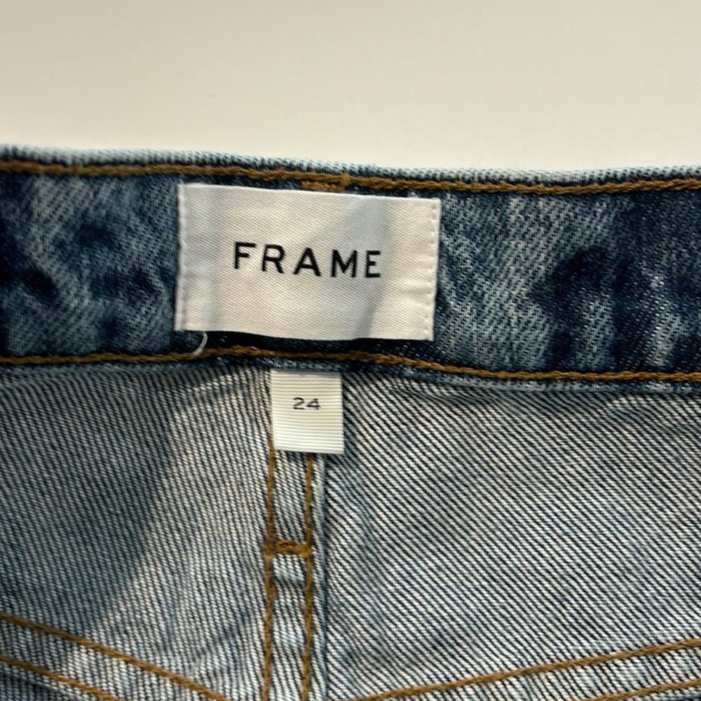 Frame High Rise Straight Leg Jeans Size 24 - Picture 4 of 13